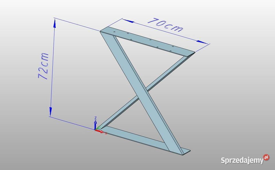 Nogi do stołu biurka stelaż komplet 2 noga loft Jeżowe