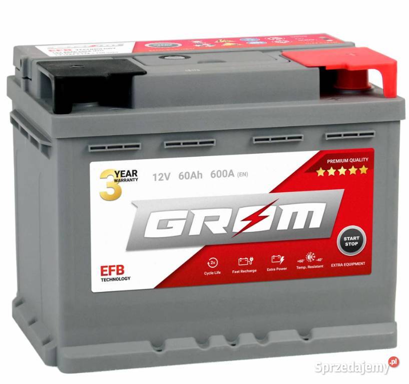 Akumulator GROM EFB STARTSTOP 60Ah 600A DARMOWY Płock
