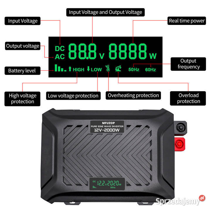 PROMOCJA 4KW 12230V nowa przetwornica napięcia Koszalin
