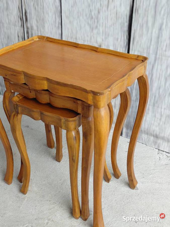 stoliki trojaki styl Ludwik dębowe 261 kujawsko-pomorskie Byczyna
