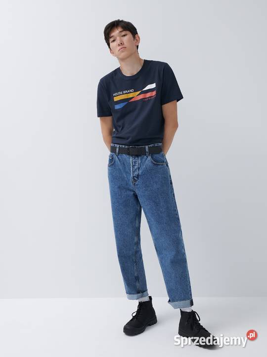 granatowy tshirt męski z nadrukiem House  Olkusz