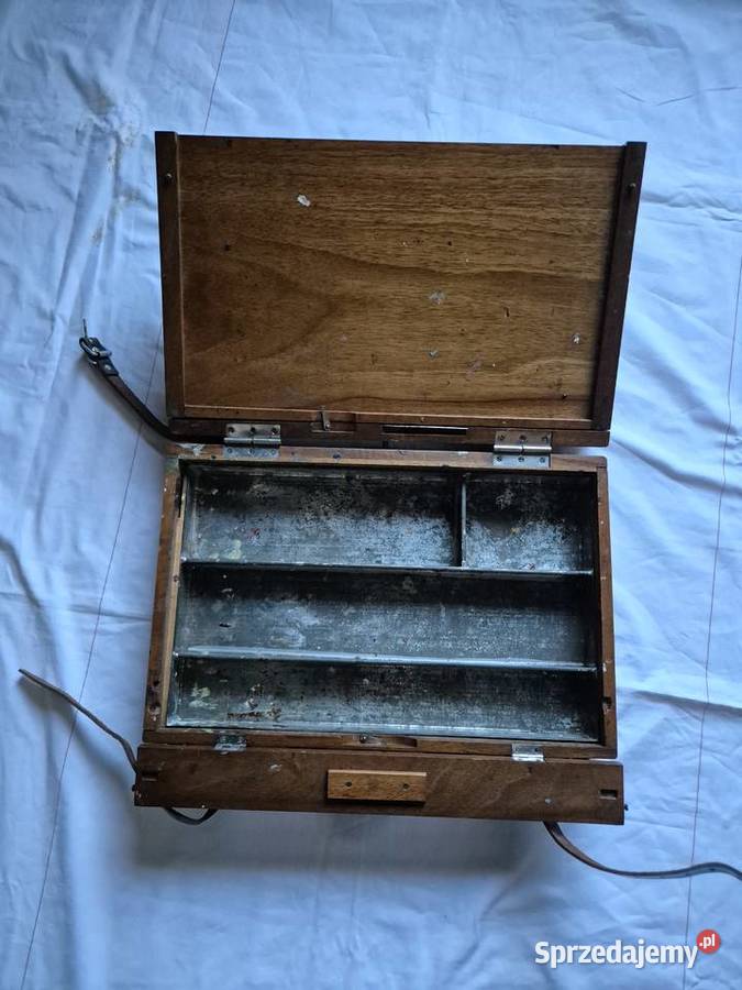 Sztaluga plenerowa z końca XIX wieku mahoń Malarstwo Brzesko