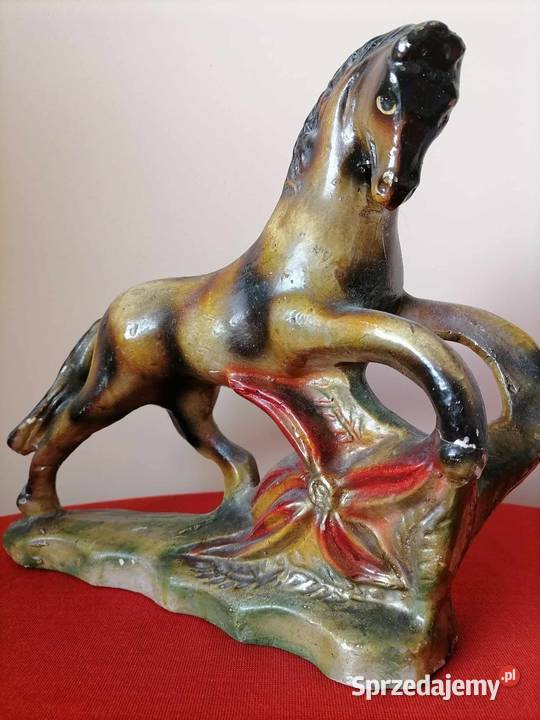 Figura Masywna Gipsowa Koń 1970 Wałbrzych