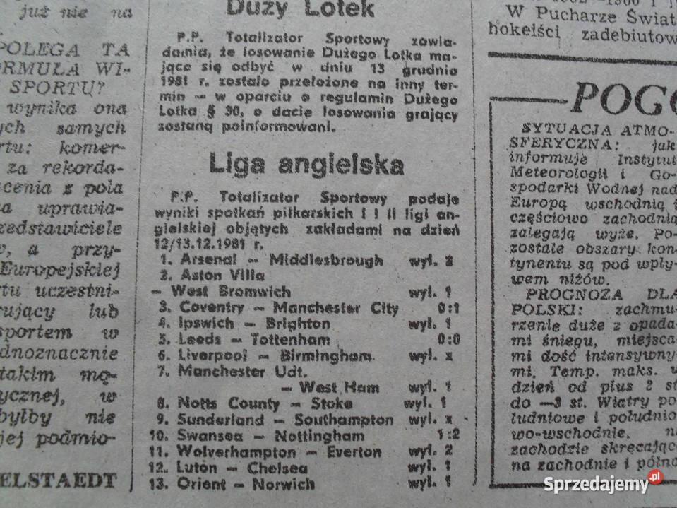 Trybuna Ludu 14 Grudnia 1981 r Ogłoszenie Stanu Wrocław sprzedam
