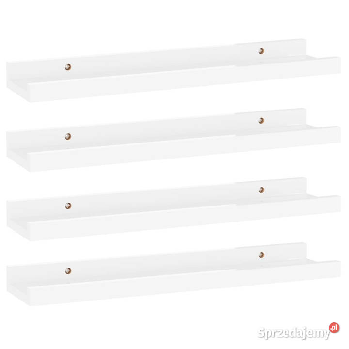 Półki ścienne 4 wysoki połysk białe 40x9x3 mazowieckie