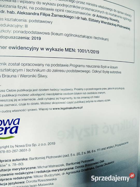 Odkryć fizykę 1 podręcznik ponadpodstawowe Warszawa