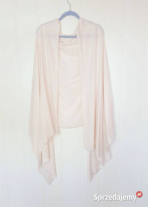 Nowy szal szalik oversize duży pudrowy pastelowy Szczecin sprzedam