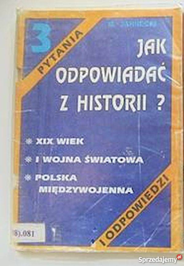 ODPOWIADAĆ Z HISTORII 3 MJARNECKI sprzedam