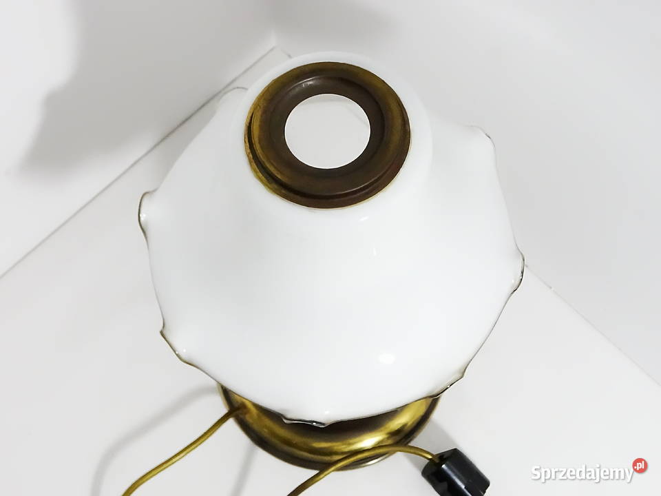 Lampa stołowa vintageretro z kloszem szklanym 40