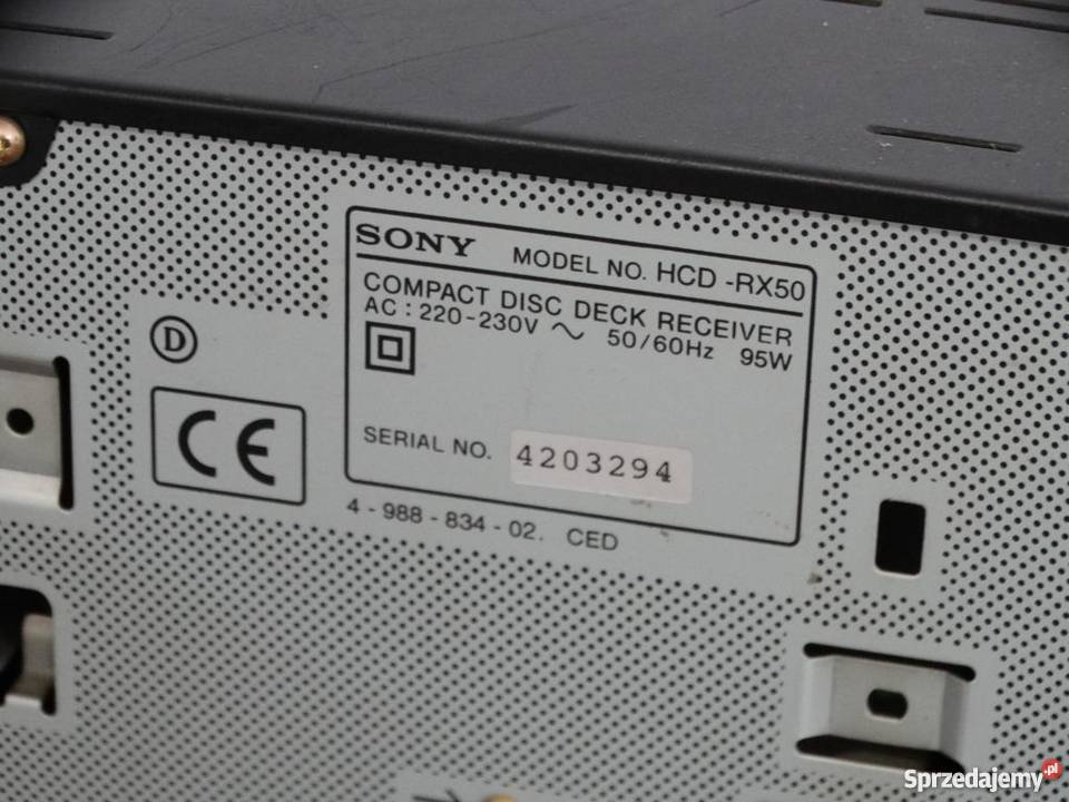 Wieża Sony HCDRX50 pilot mocna i sprawna WYSYŁKA Jasło