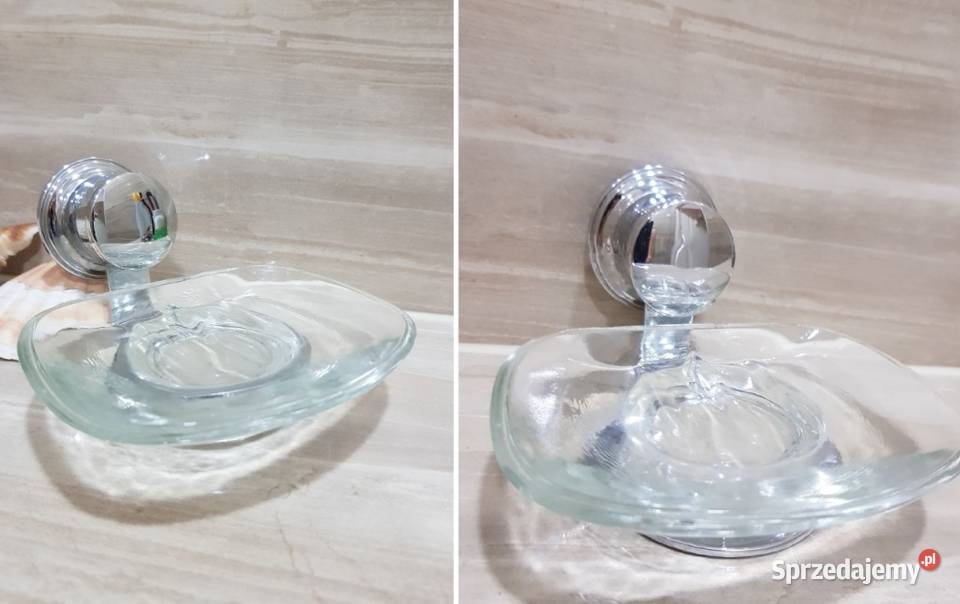 akcesoria łazienki mydelniczka półka uchwyt sprzedam