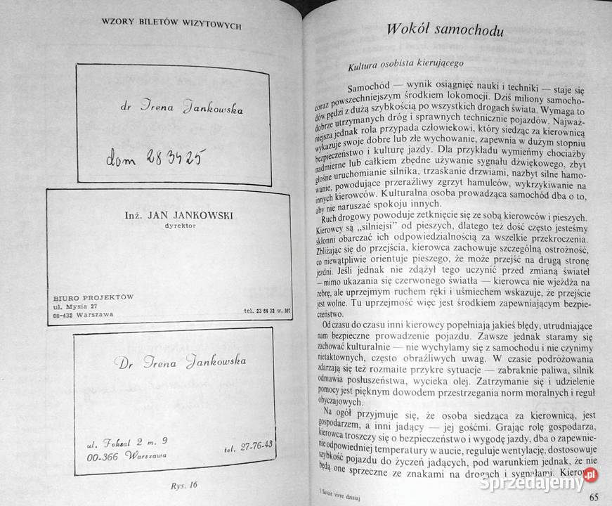 Savoirvivre dzisiaj Edward Pietkiewicz lubelskie Chełm sprzedam