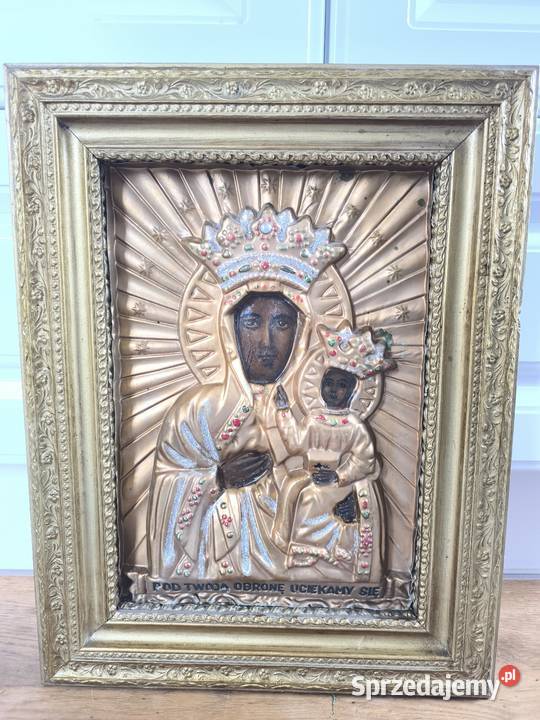 Piękna ikona matka boska częstochowska Łódź