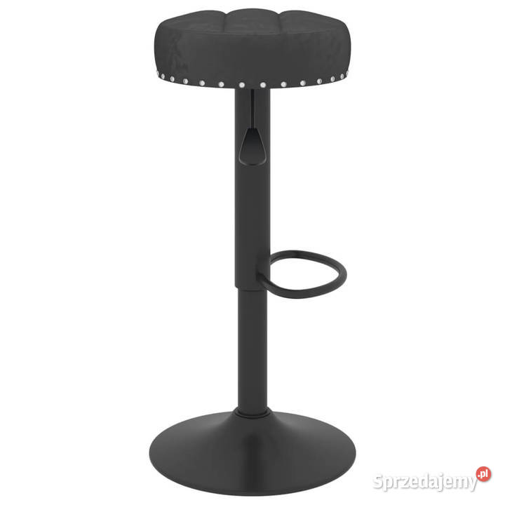 Stołki barowe 2 czarne obite aksamitem WM332992 Warszawa
