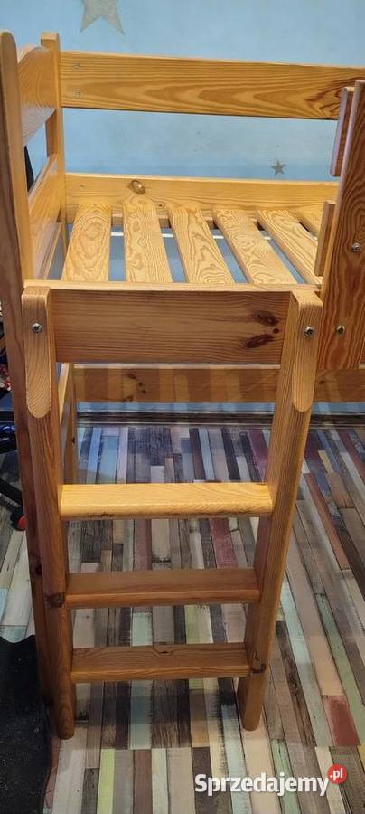 łóżko piętrowe BOSS sosna kolor naturalny 125cm małopolskie Proszowice sprzedam