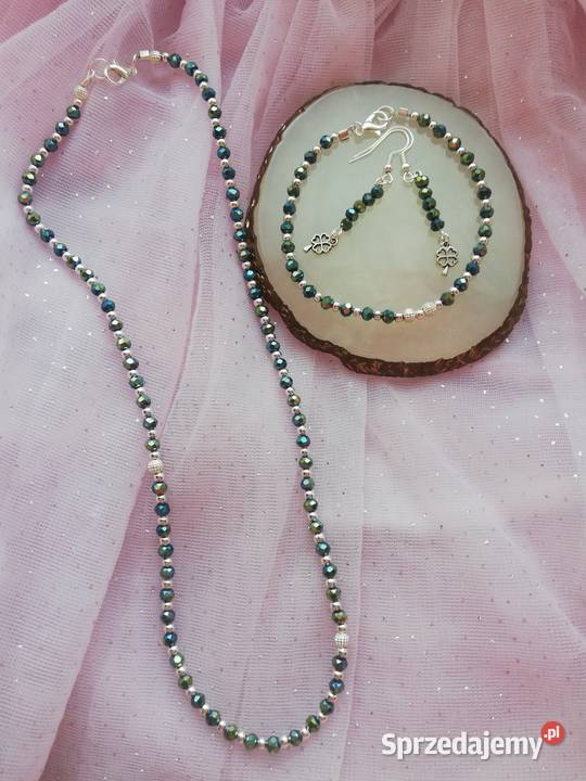 Naszyjnik bransoletka kolczyki Jasło