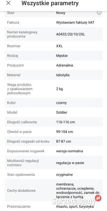 Strój motocyklowy Adrenaline Pyramid 20 XXL Przeworsk