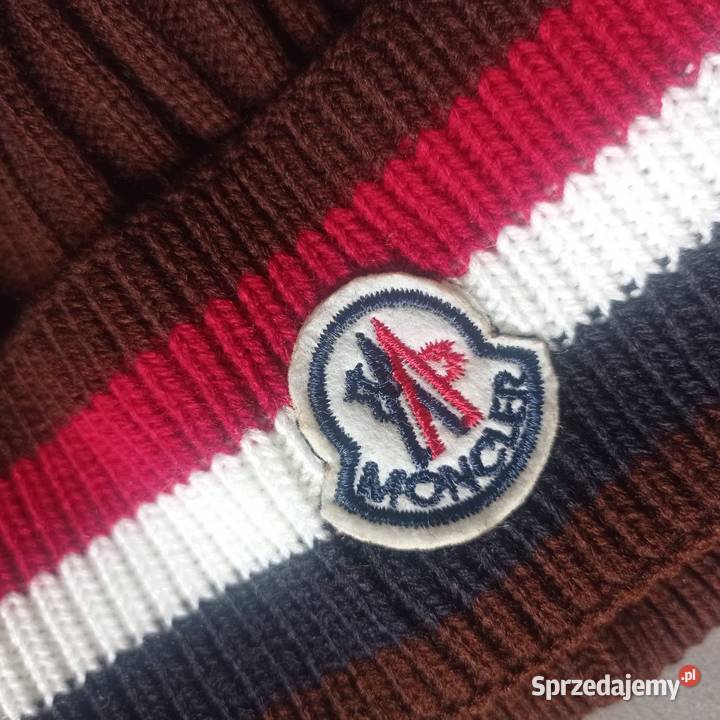 Brązowa zimowa czapka Moncler S 54