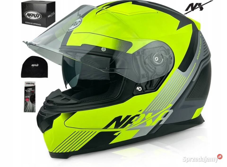 KASK MOTOCYKLOWY Z BLENDA NAXA F23 PINLOCK