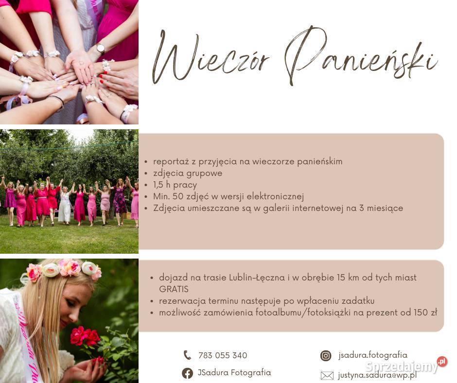 Fotograf na Chrzest Komunię Lublin sprzedam