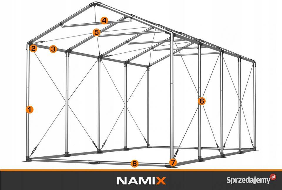 Namiot PRESTIGE 4x84m hala przemysłowa Jabłonna sprzedam