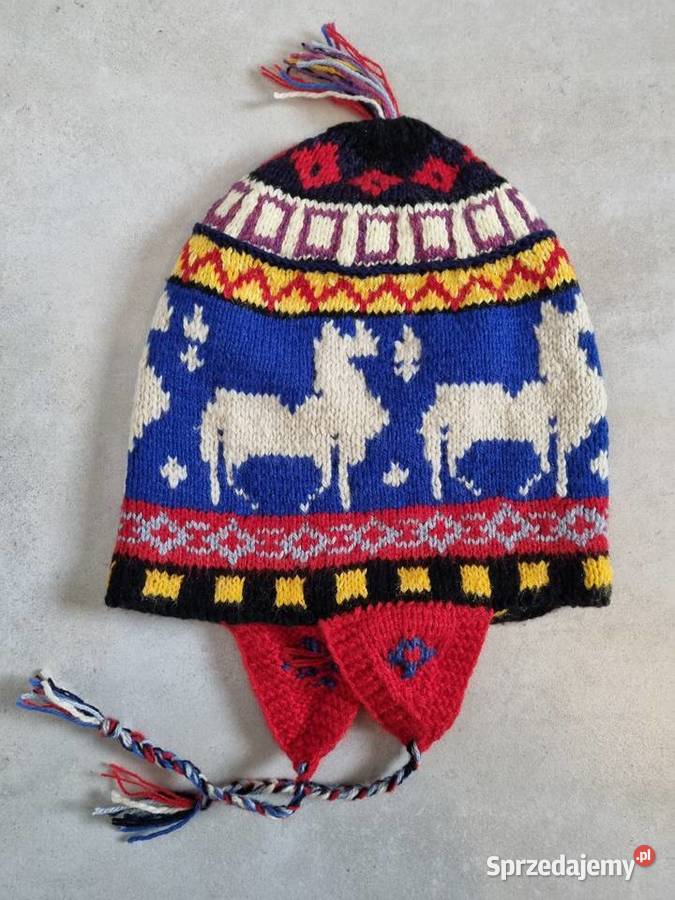 Czapka zimowa ręcznie wykonana w stylu