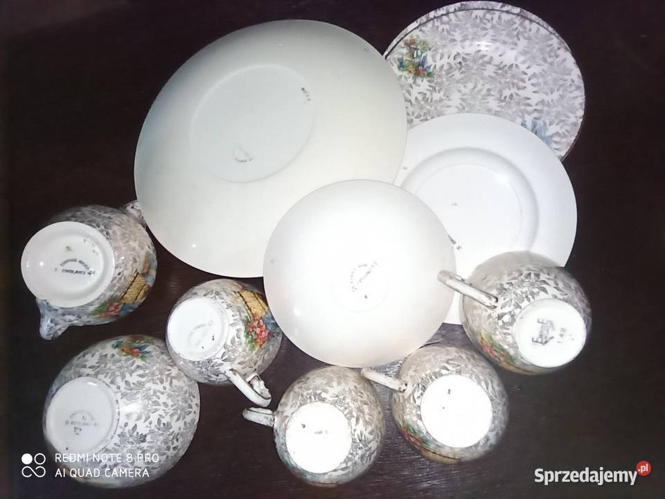 Dama w ogrodzie wśród ostróżek Empire Ware Gdańsk