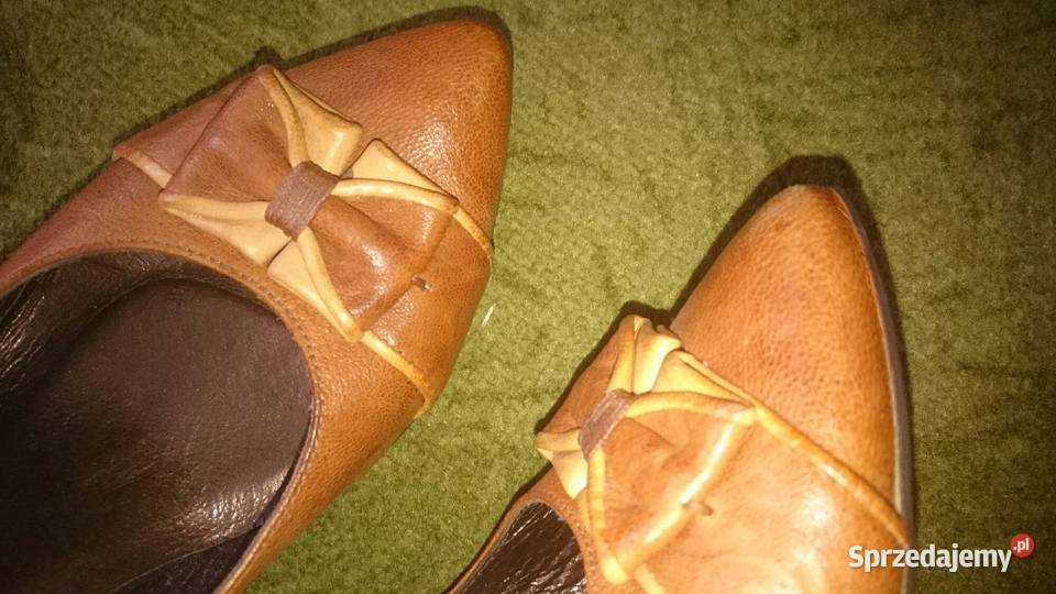 Buty pantofle skórzane 100 Baldaccini brązowe Bolesławiec