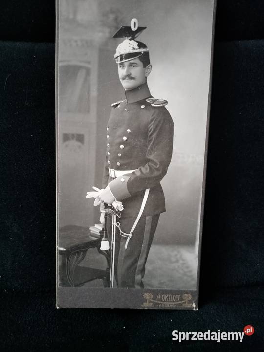 Stara fotografia kartonik ułan cesarstwo Dom i Ogród zachodniopomorskie sprzedam