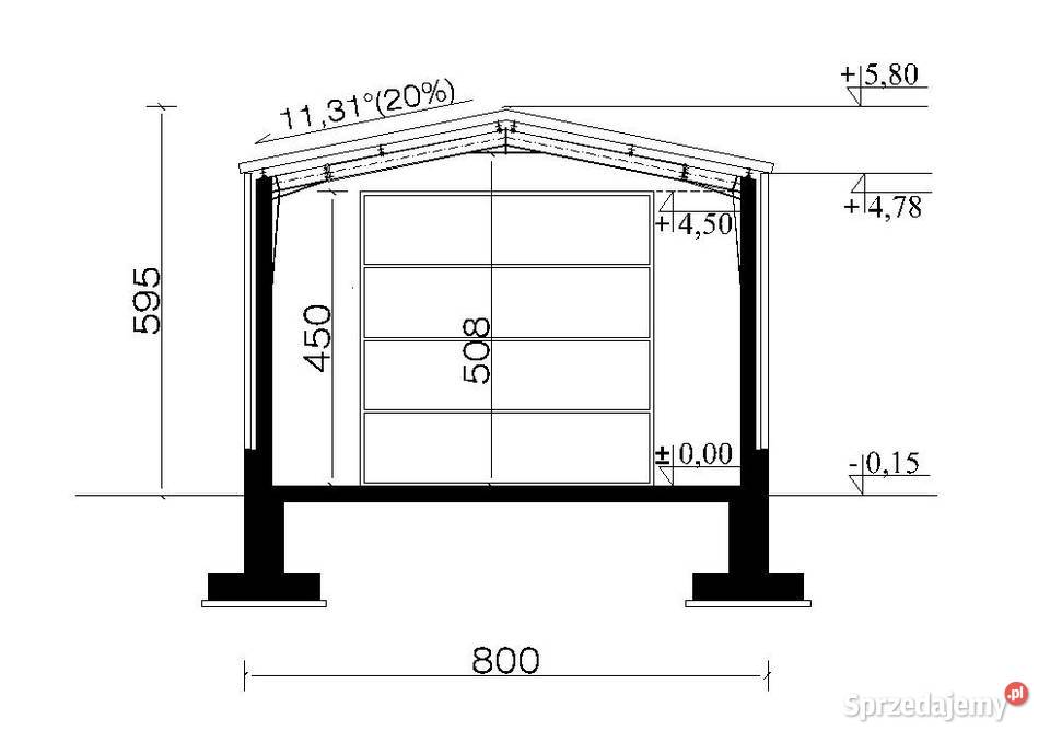 Hala Stalowa Wiata Projekty HB 8x30 Pozostałe Budownictwo i akcesoria Kraków