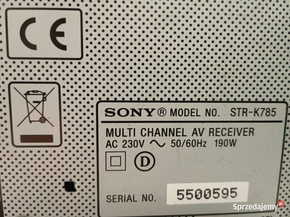 Amplituner SONY K785 z pilotem
