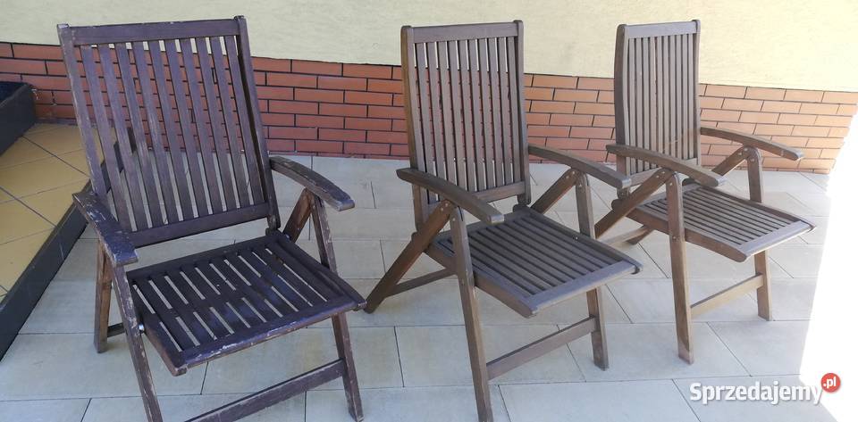 Drewniane leżaki składane regulowane krzesło Meble ogrodowe Garwolin