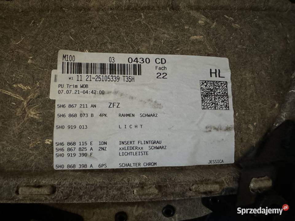 Boczki VW golf VIII HB osobowe świętokrzyskie Kielce