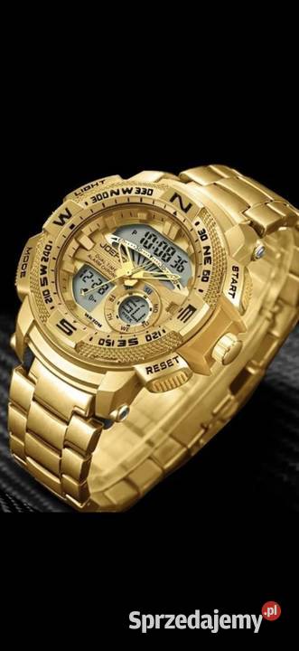 Zegarek męski analogowo cyfrowy na bransolecie Wolsztyn