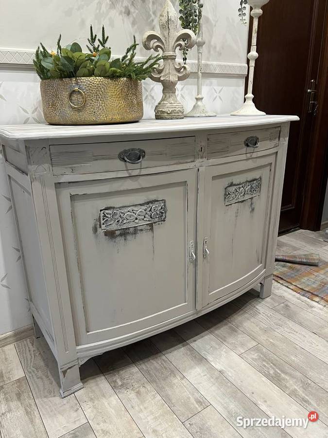 Stara drewniana komoda bielona lubuskie Żary
