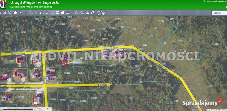 sprzedaży gruntu 1238 metrów Grabówka podlaskie