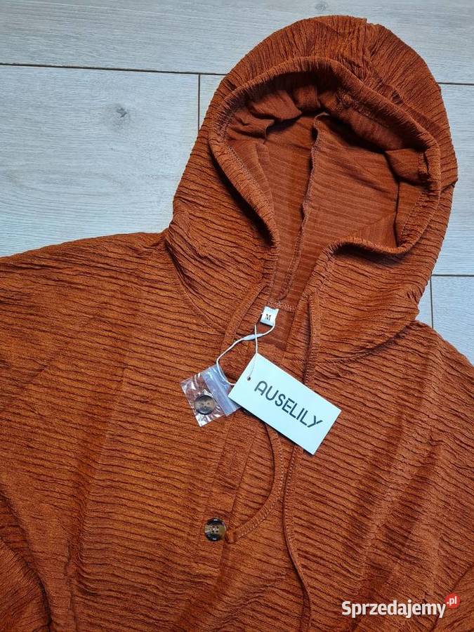 Damska Bluza z Kapturem Teksturowany Styl i Rozmiar 38(M) małopolskie
