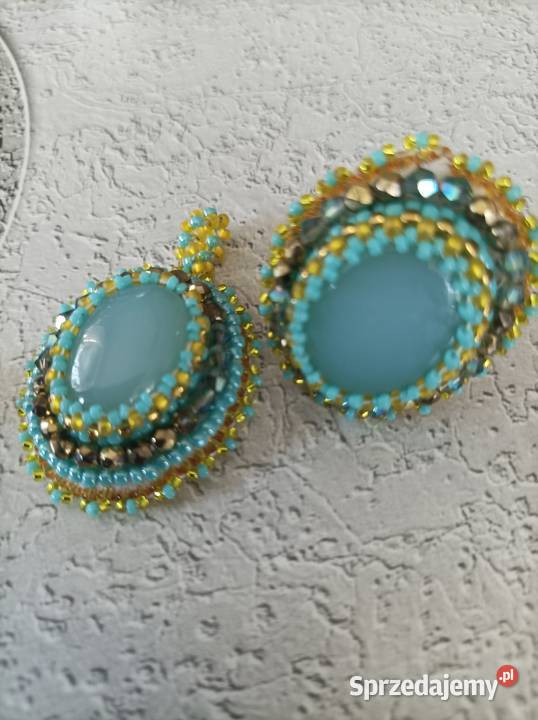 Akwamaryn pierścionek zawieszka beading Częstochowa sprzedam