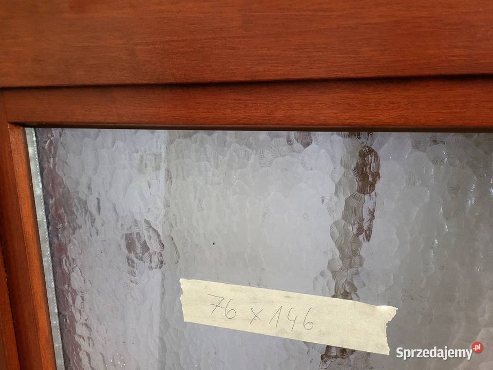okno drewniane 76x146 jednoskrzydłowe szyba Turawa