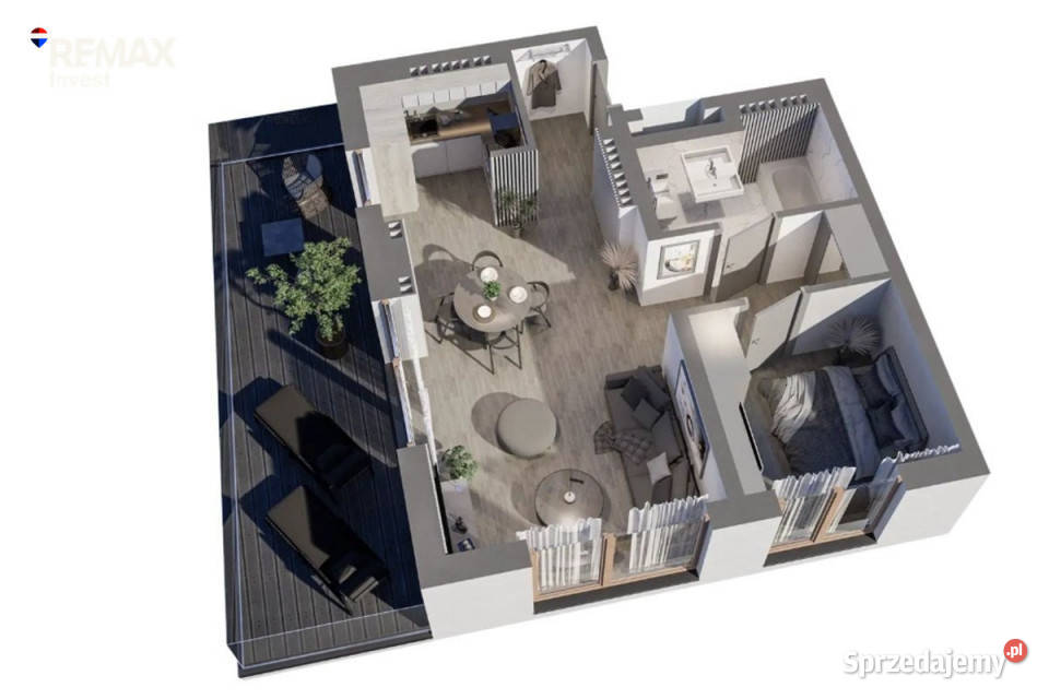 Penthouse Taras Apartament BielskoBiała balkon Bielsko-Biała