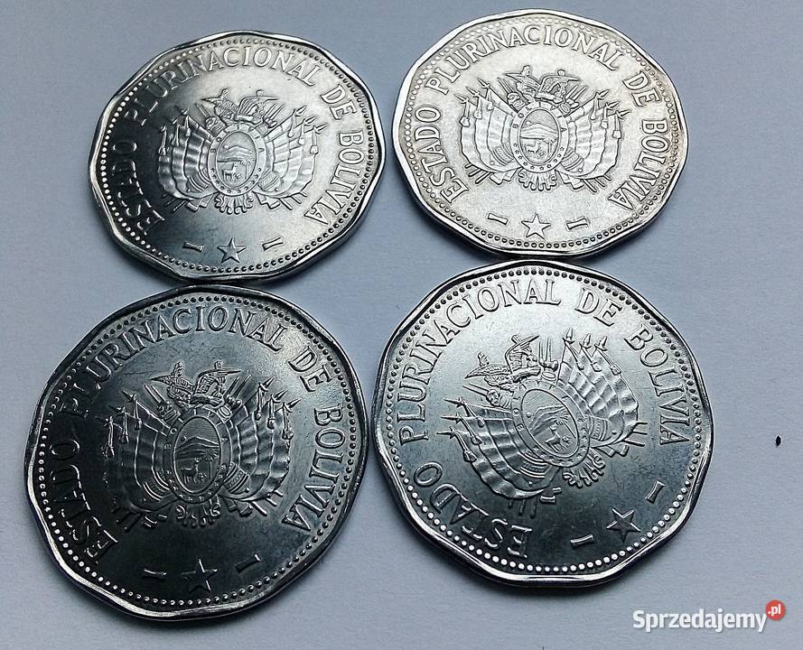 BOLIVIA4 MONETY2 BOLIVIANOS2017 r ŁADNE Legionowo