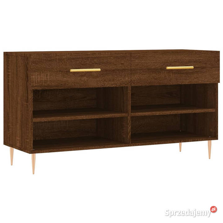 Ławka z miejscem na buty brązowy dąb 102x35x55 Warszawa