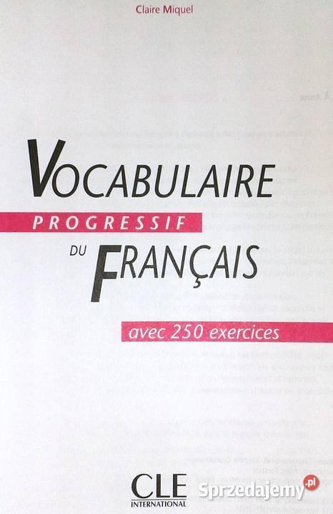 Vocabulaire Progressif du Franais avec 250 Rok wydania 2004 sprzedam