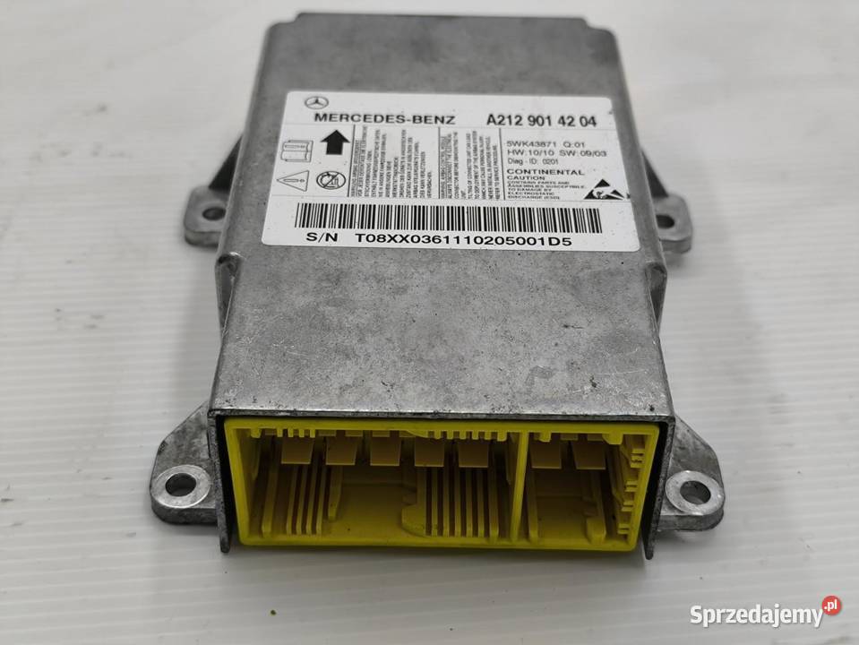 MODUŁ STEROWNIK AIR BAG MERCEDES ECLASA W212 osobowe Komputery Układ elektryczny, zapłon