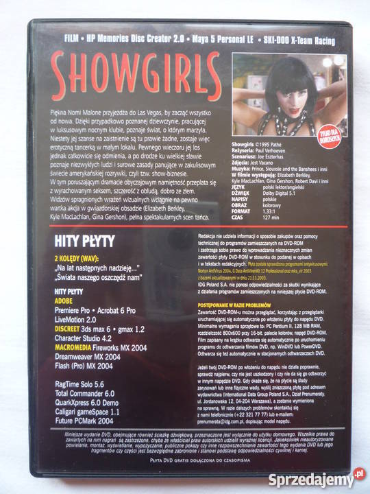 Film DVD SHOWGIRLS Elizabeth Berkley Kyle thiller Szczecin