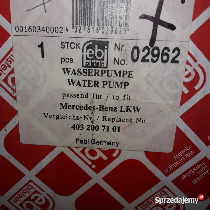 Pompa wody Claas Neoplan Setra Mercedes 1834 śląskie Częstochowa