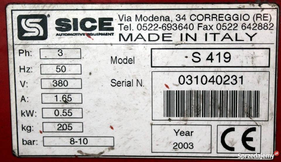 MONTAŻOWNICA SICE S419 PRZYSTAWKA PTX OKAZJA Krzepice