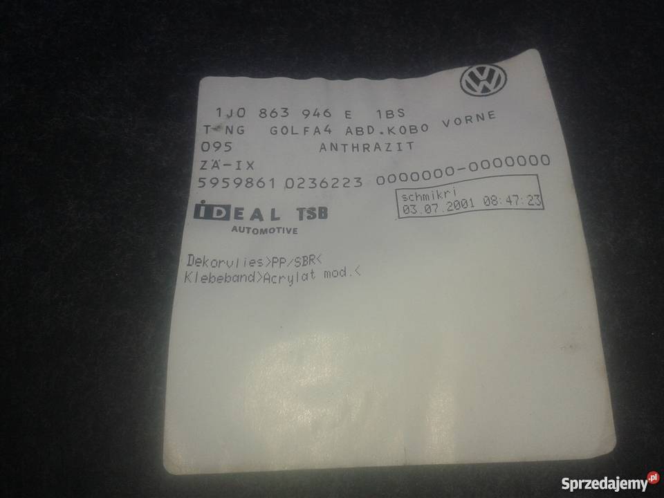 HB TYLNA WYKLADZINA KANAPY GOLF 4 TANIO OKAZJA osobowe Części samochodowe sprzedam