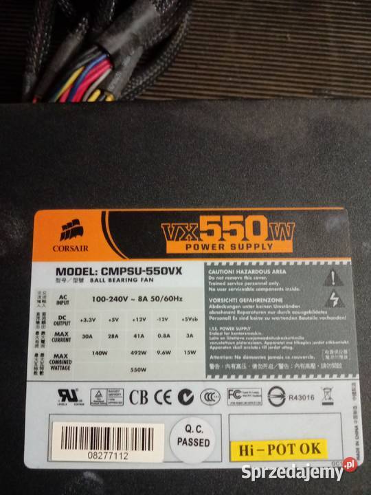 Zasilacz Corsair vx550w Myślenice