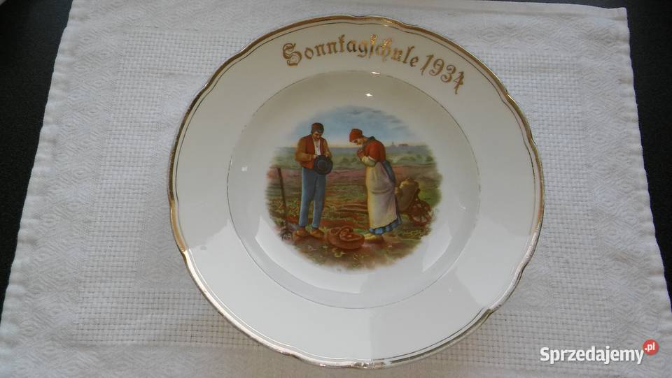 Stara porcelana głęboka patera antyk cudo Gdańsk